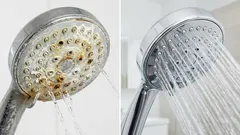 Wie entkalkt man einen Duschkopf? Diese hausgemachten Lösungen aus 2 Produkten bringen den Wasserdruck zurück